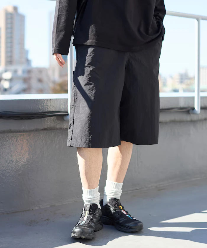 Nylon Sleek Water Length Baggy Shorts