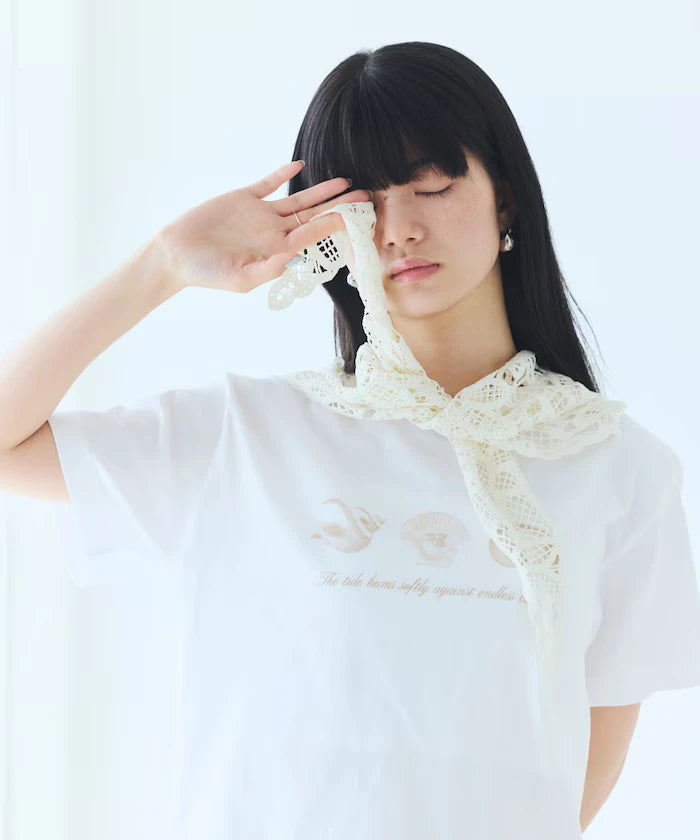 Comfortable Shell Print Crew Neck T-Shirt