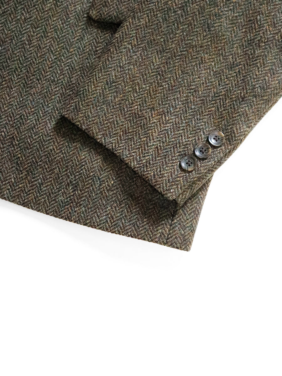 Herringbone Tweed Cutout Elbow JKT