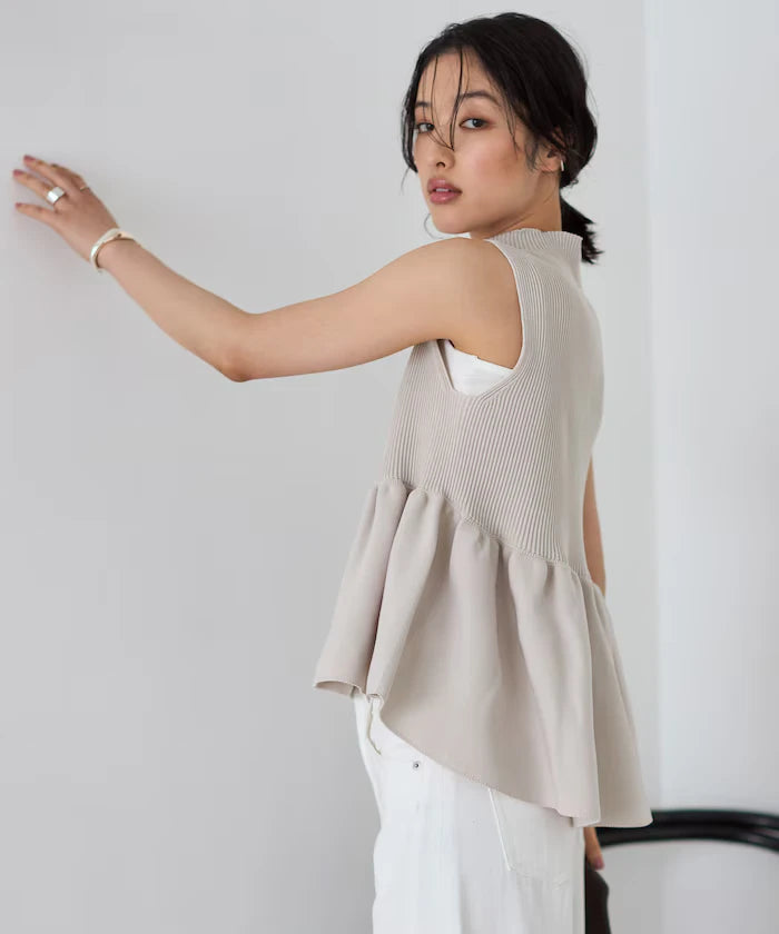 Japan Made Whole Garment Peplum Vest