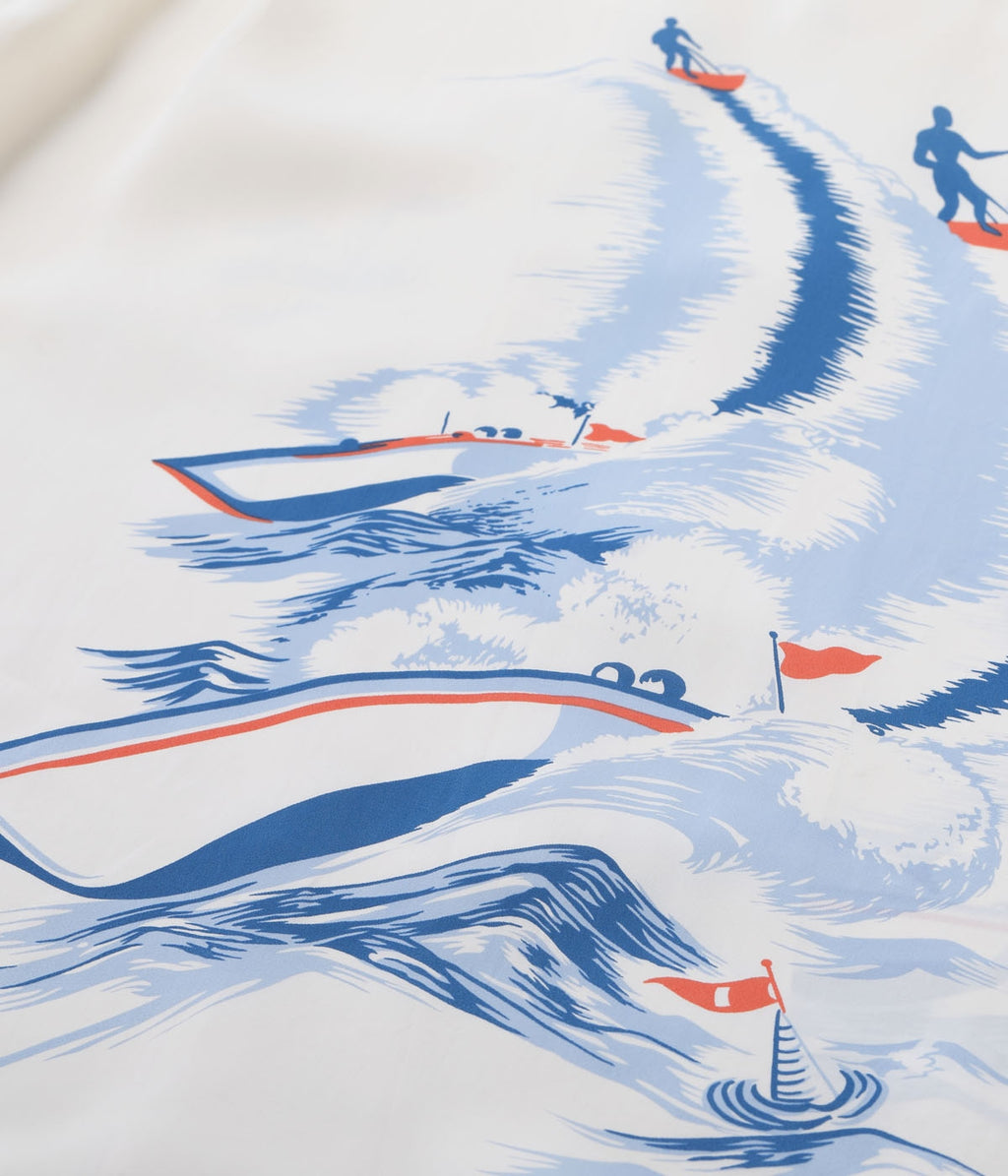 Rayon Hawaiian Shirt "Water Skiing"