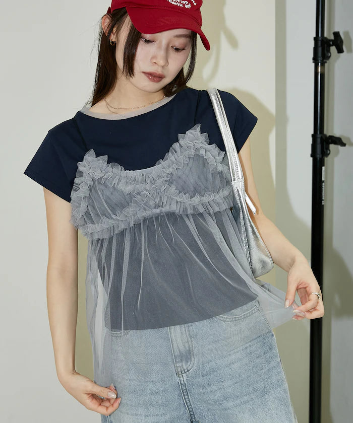 Tulle Bustier T-shirt Set Limited Edition