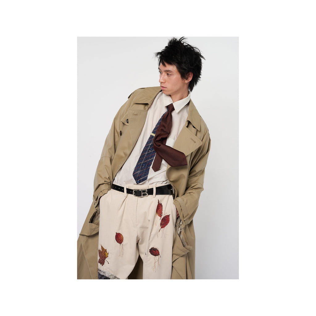 SHAPE MEMORY SHIJIRA TIE：BROWN