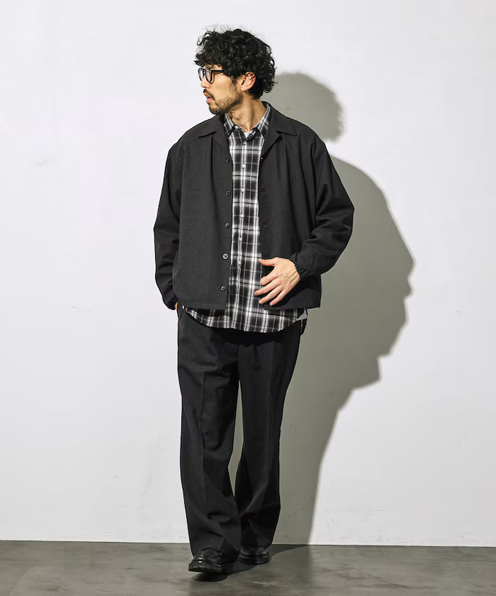 Functional Material Oversized CPO Shirt & Wide Easy Pants Setup / Washable / UV Cut / Quick Dry / Contact Cooling
