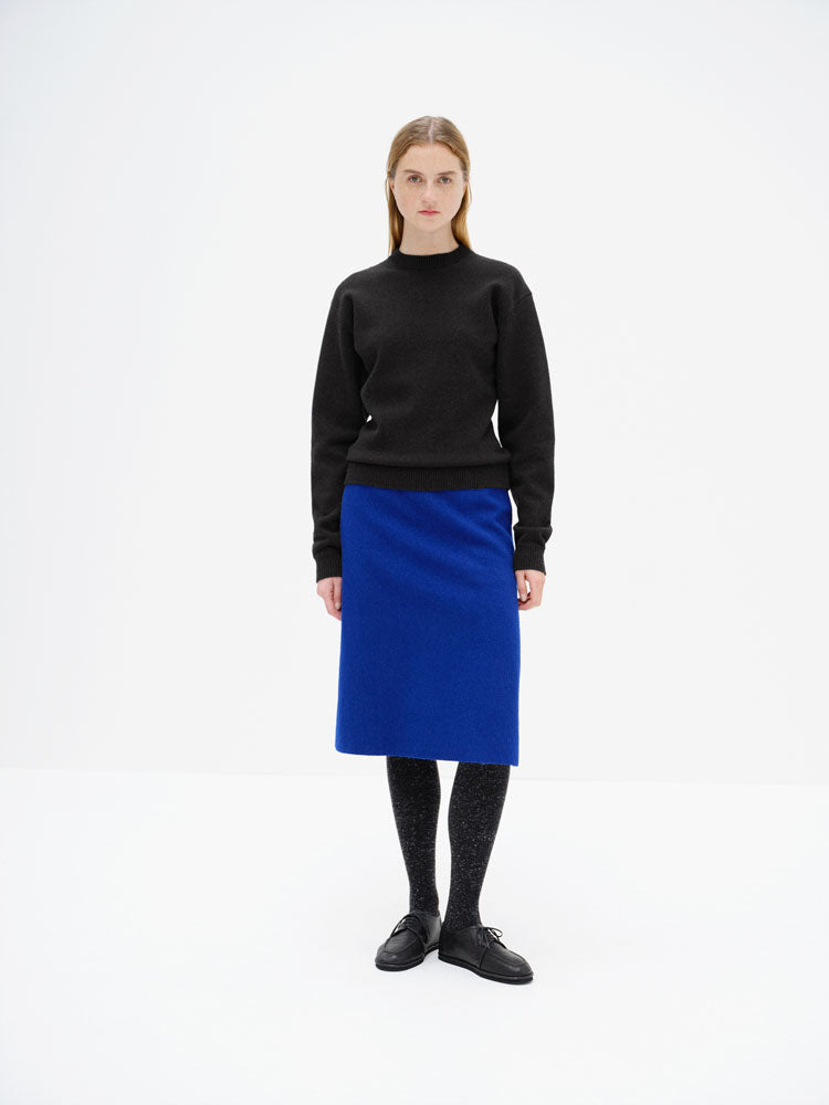 FULLED WOOL SILK SKIRT