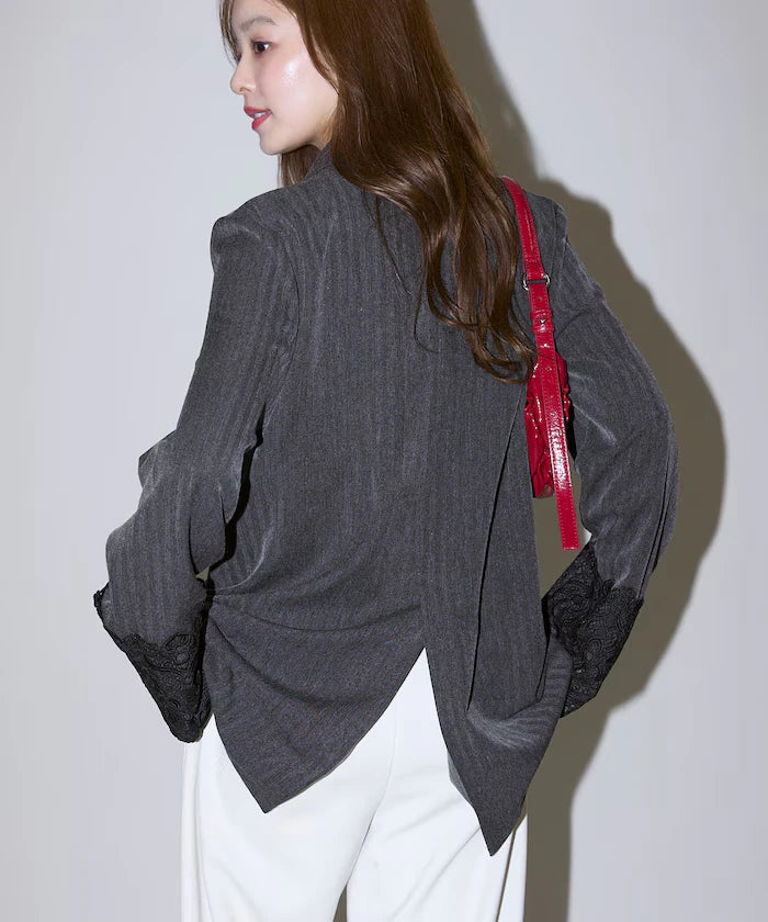 Lace Cuff Tailored Jacket