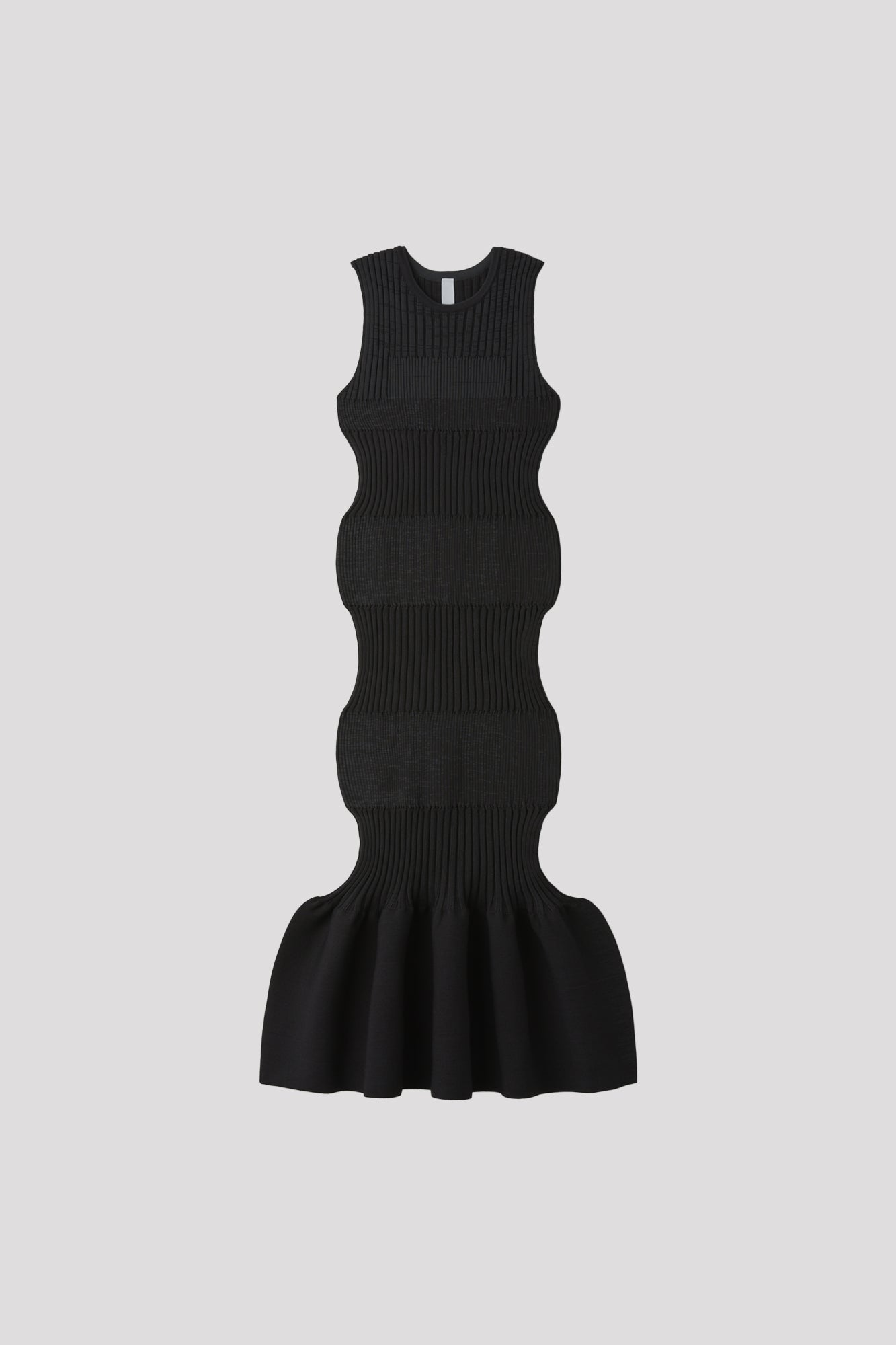 FLUTED SLEEVELESS MERMAID DRESS