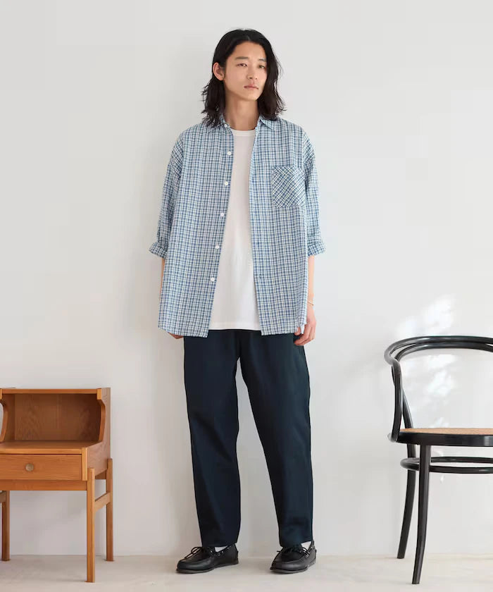 Wide Silhouette Drawstring Chino Pants / Tapered Silhouette Easy Chino Pants