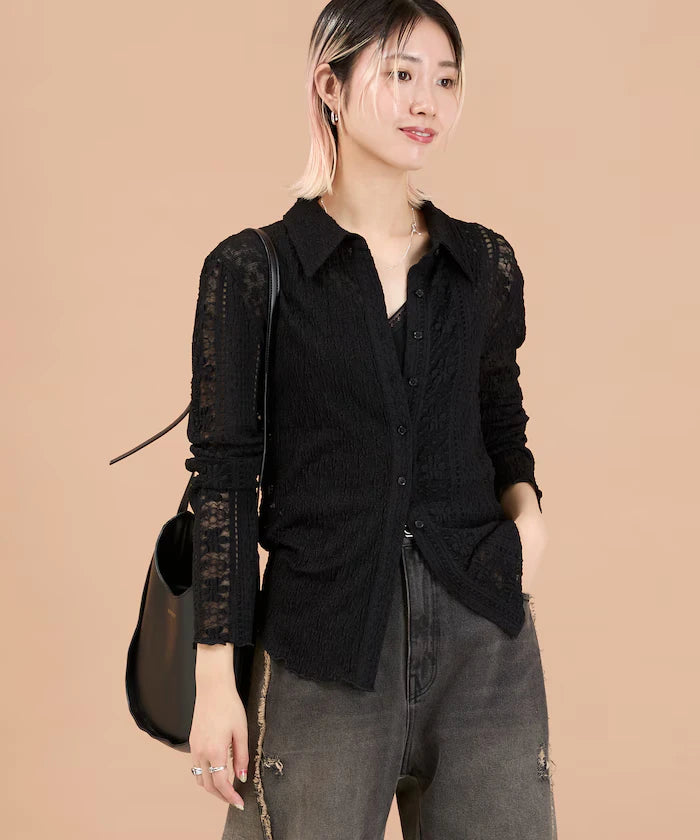 Floral Cut Lace Shirt
