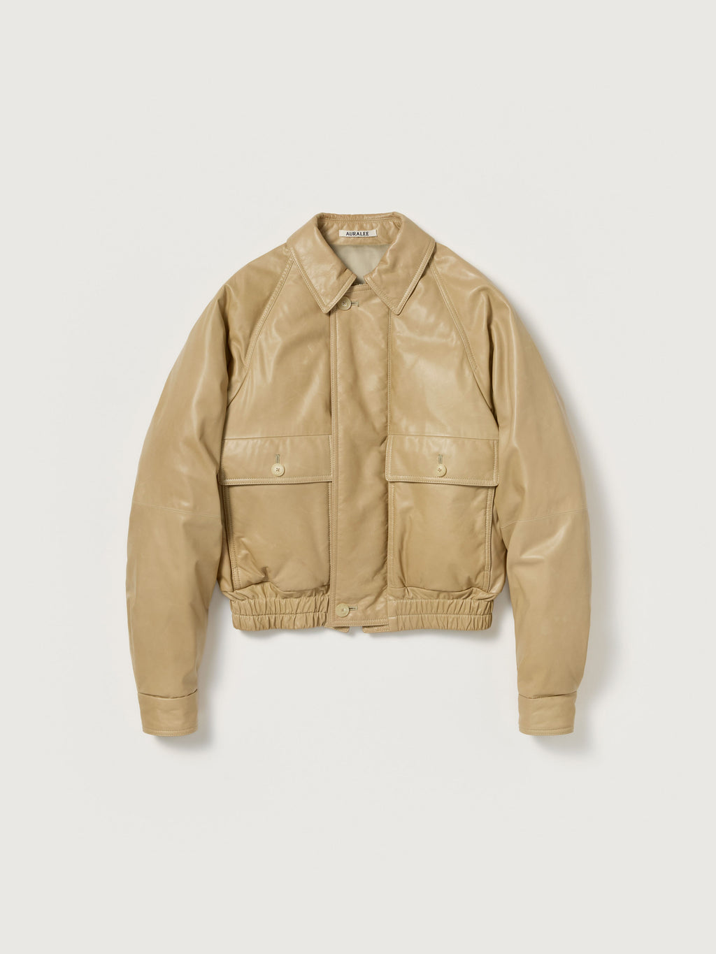 FINE CALF LEATHER DOWN BLOUSON