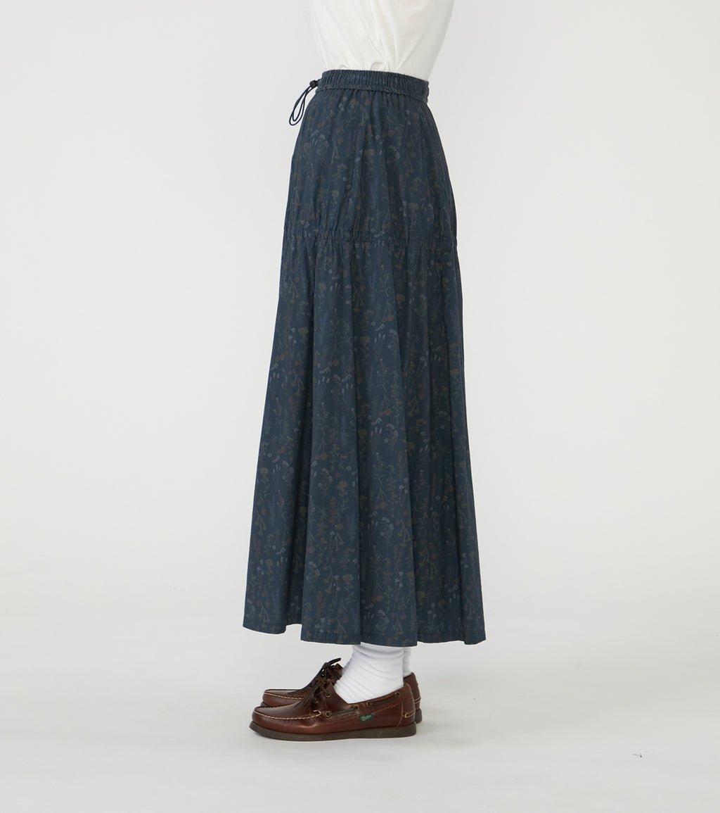 Flower Printed Field Tiered Skirt