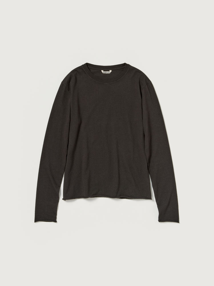 BRUSHED ORGANIC COTTON CASHMERE JERSEY L/S TEE