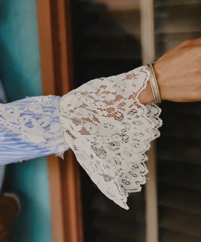 Lace Docking Stripe Shirt