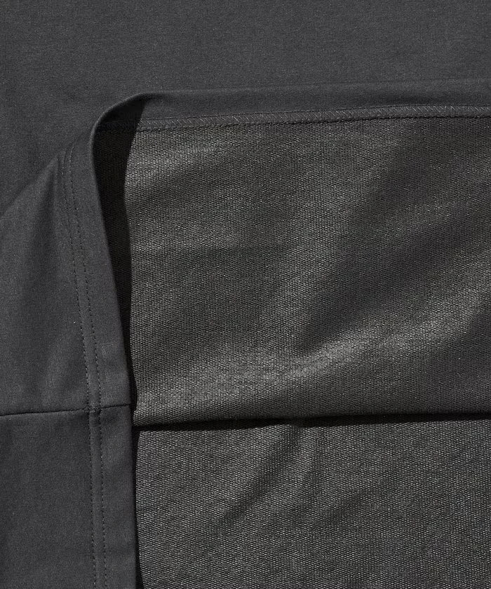 Box Silhouette Contrast Ladder Stitch Crew Neck T-Shirt