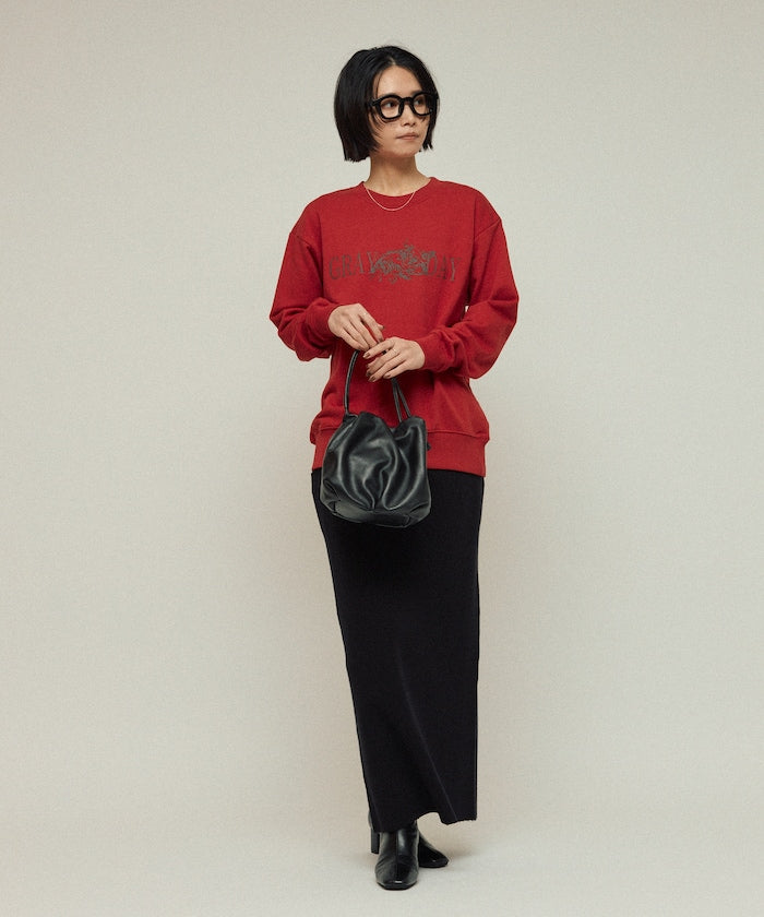 Organic Cotton Animal Logo Print Sweat / CAT / Relaxed Fit / French Terry Sweat