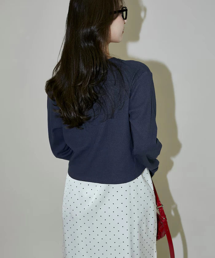 Light Waffle Henley Neck Long Sleeve T Limited Edition