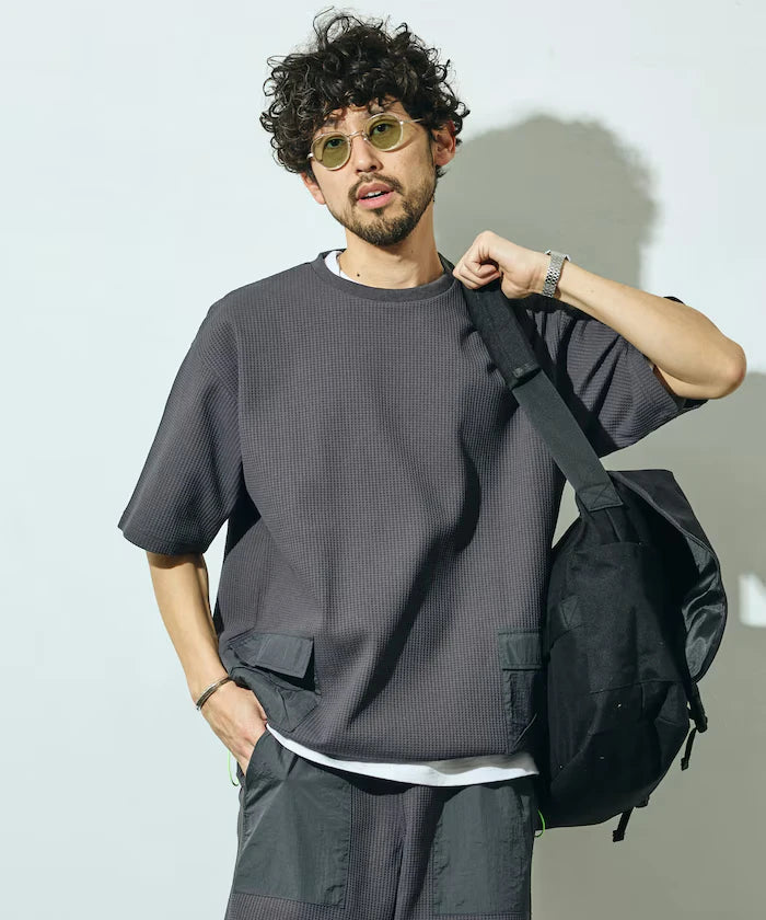 Side Pocket Spindle Tech Thermal Short Sleeve T-Shirt / Big Silhouette