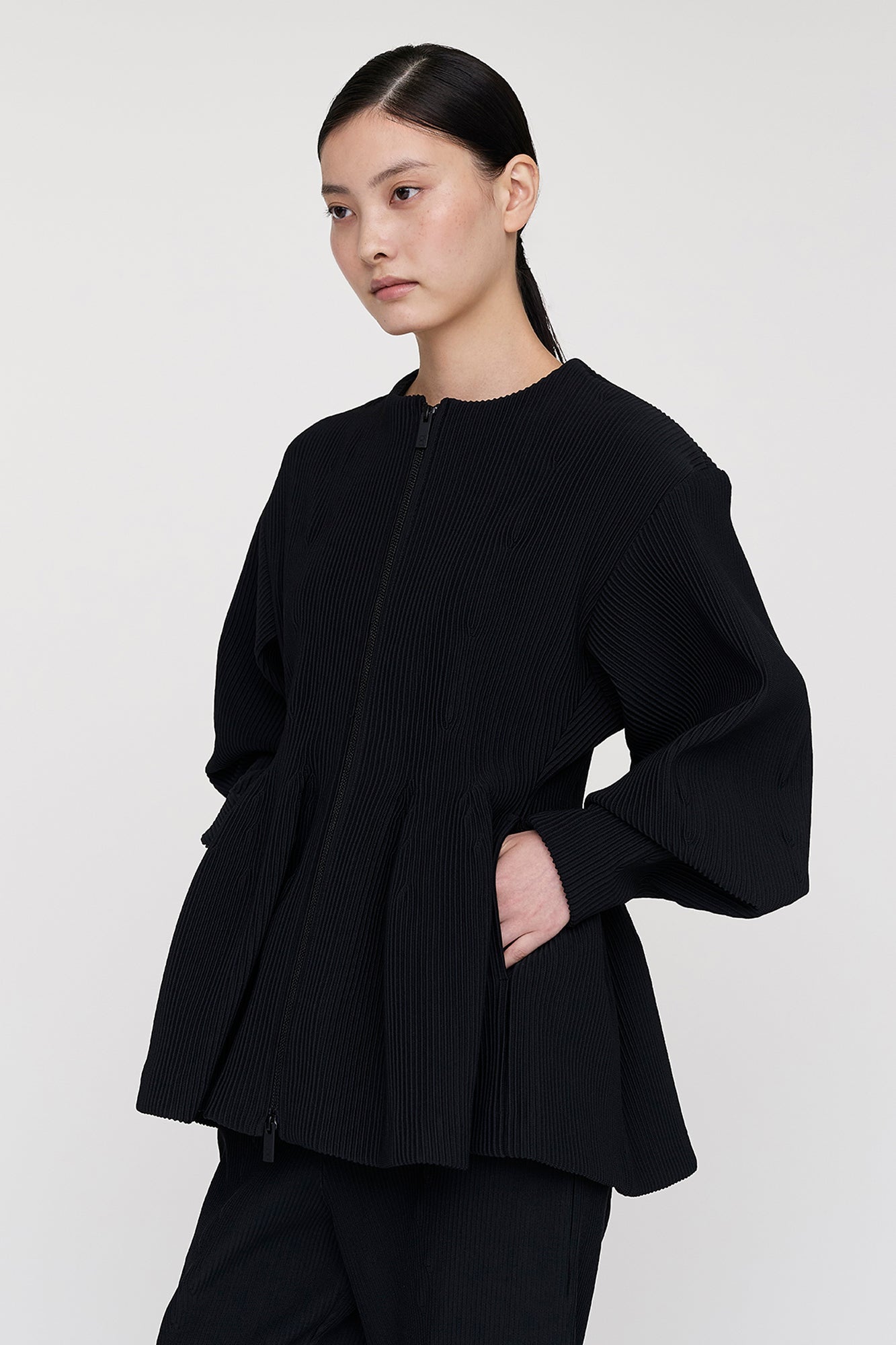 HYPHA PEPLUM ZIP  BLOUSON