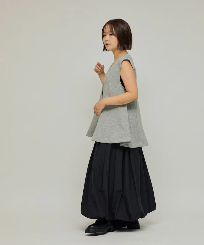 Peplum Silhouette V-Neck Gilet / Vest