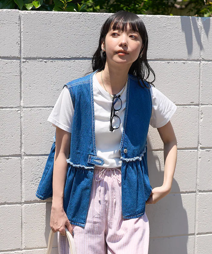 Peplum Gathered Vest <Set Up Compatible>