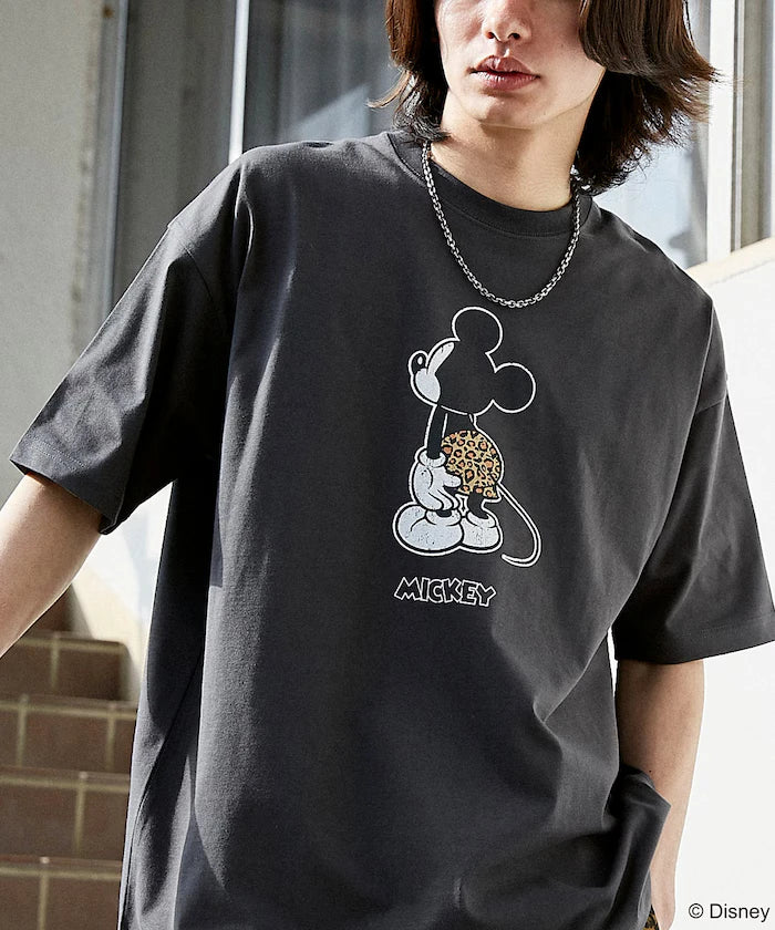 <Functional Material>Mickey Mouse & Minnie Mouse/Face T-Shirt Limited Edition