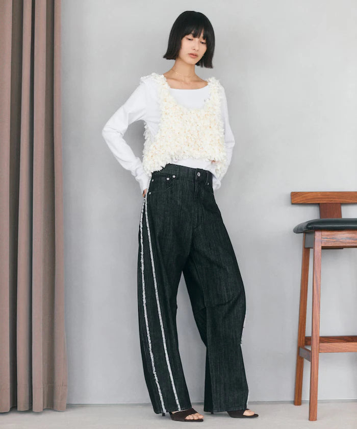 Side Fringe Curve Denim