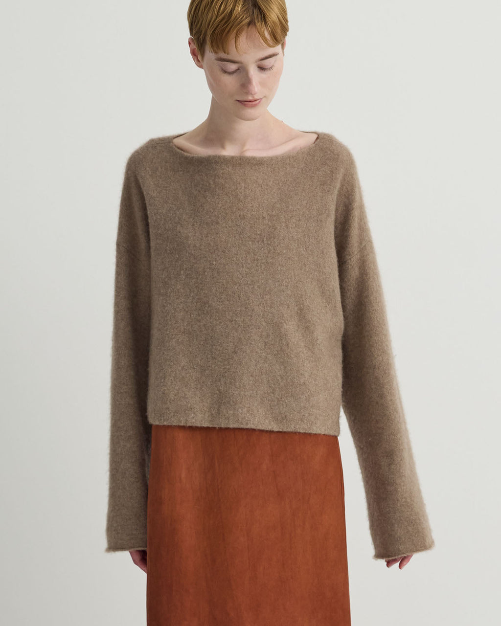CASHMERE BATEAU NECK PULLOVER
