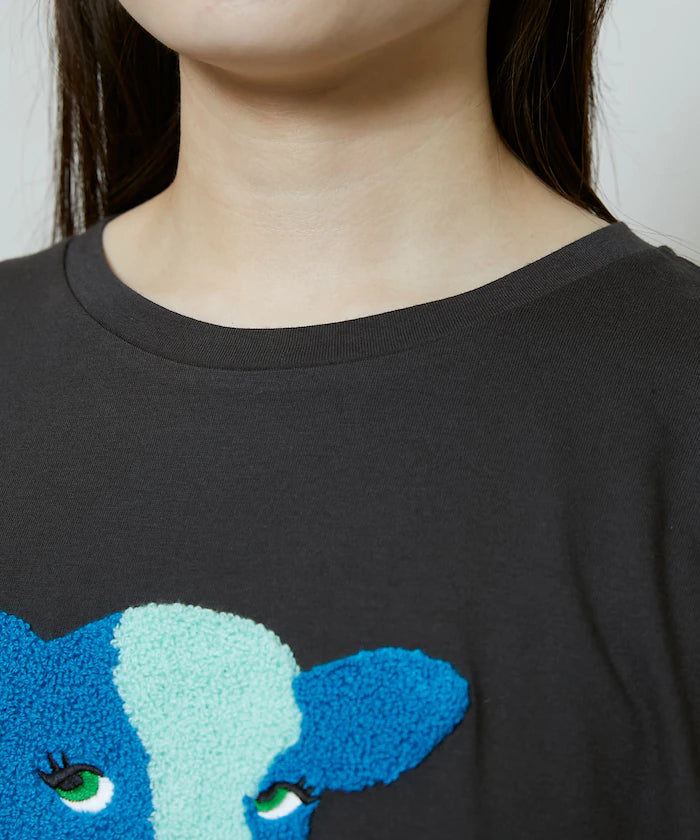 Big T-shirt with Pearl and Sagara Embroidery - Limited Edition