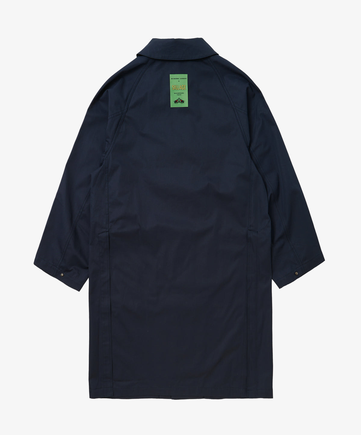 balmacaan coat gabardine navy