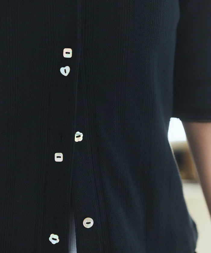 Knitted Cardigan with Variation Buttons