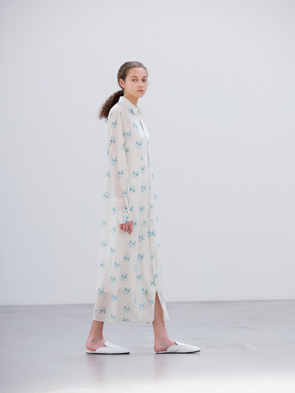 PRINTED AIRY SILK GEORGETTE DRESS
