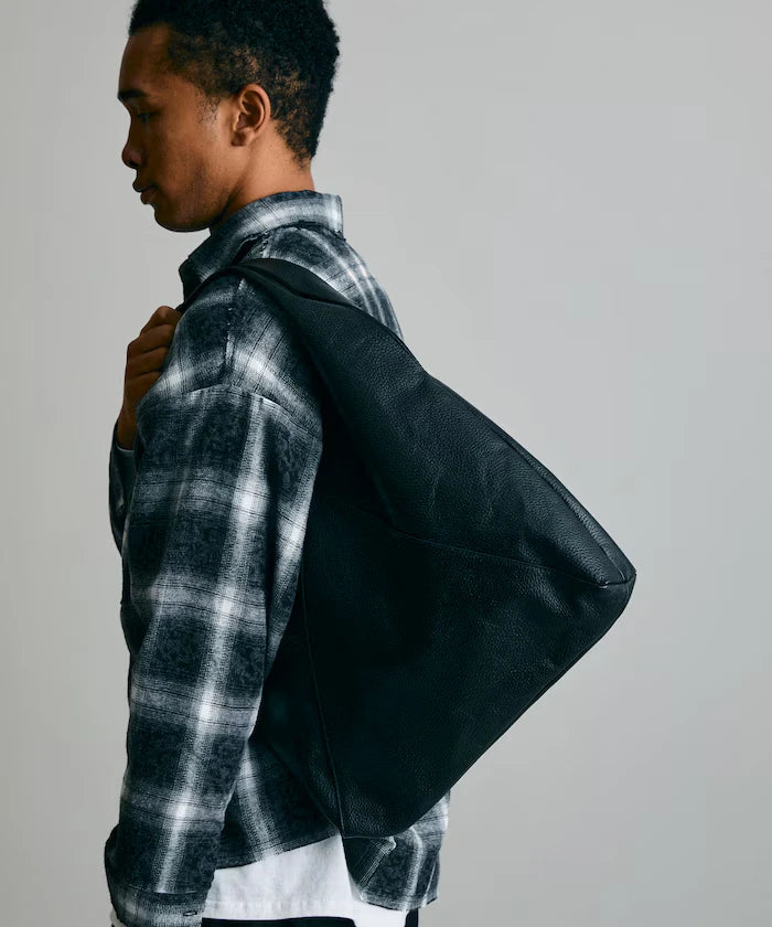 Triangle Leather Marche Bag