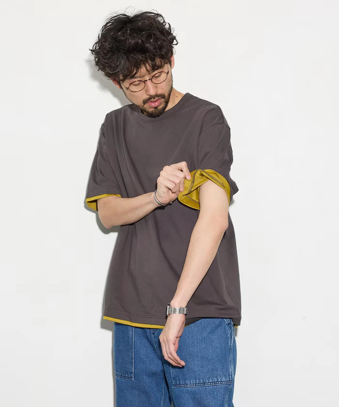 Relaxed Fit Reversible Cardboard Short Sleeve T-Shirt / Color Design