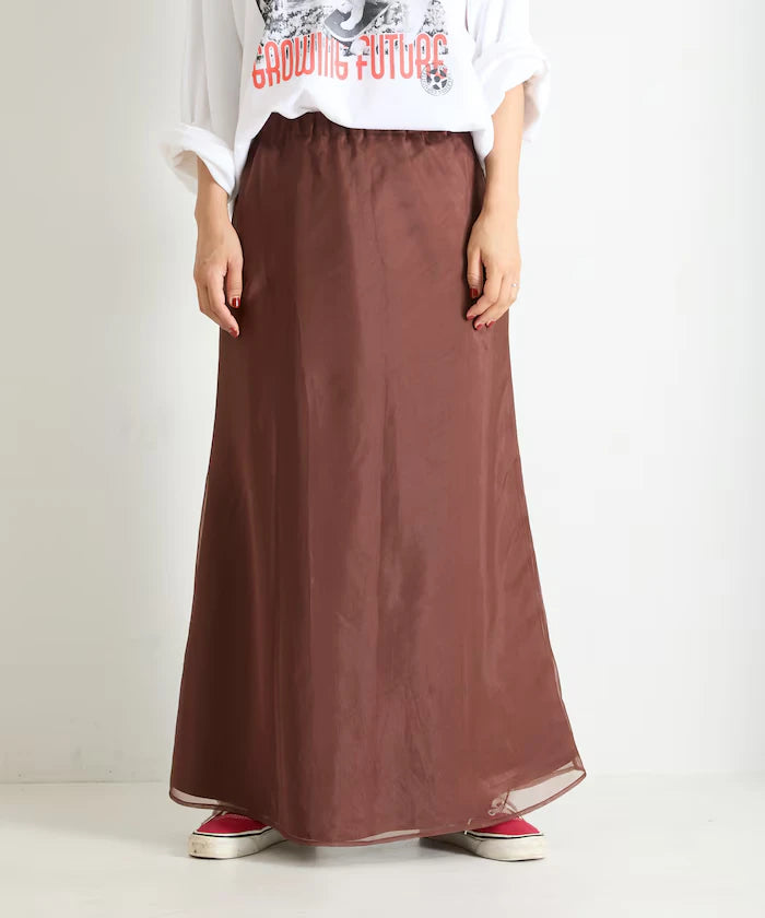Organza Satin Flare Skirt