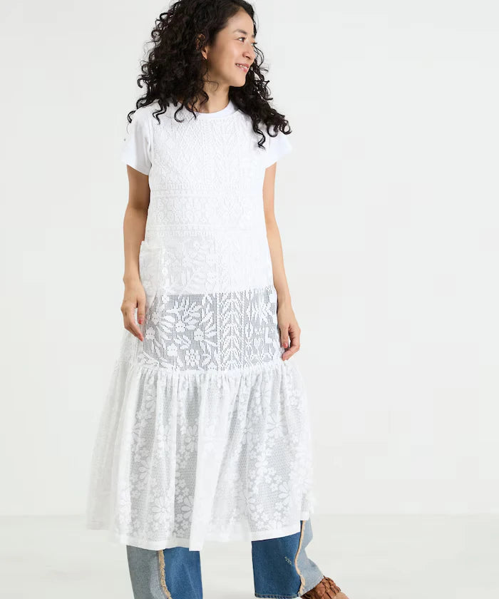 2WAY Lace Tiered Sleeveless Dress