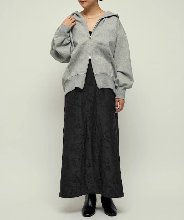 Flower Embroidery I-Line Easy Skirt