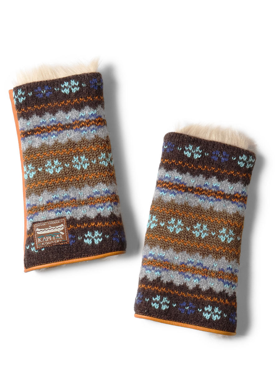 Leather x Fair Isle Gloves