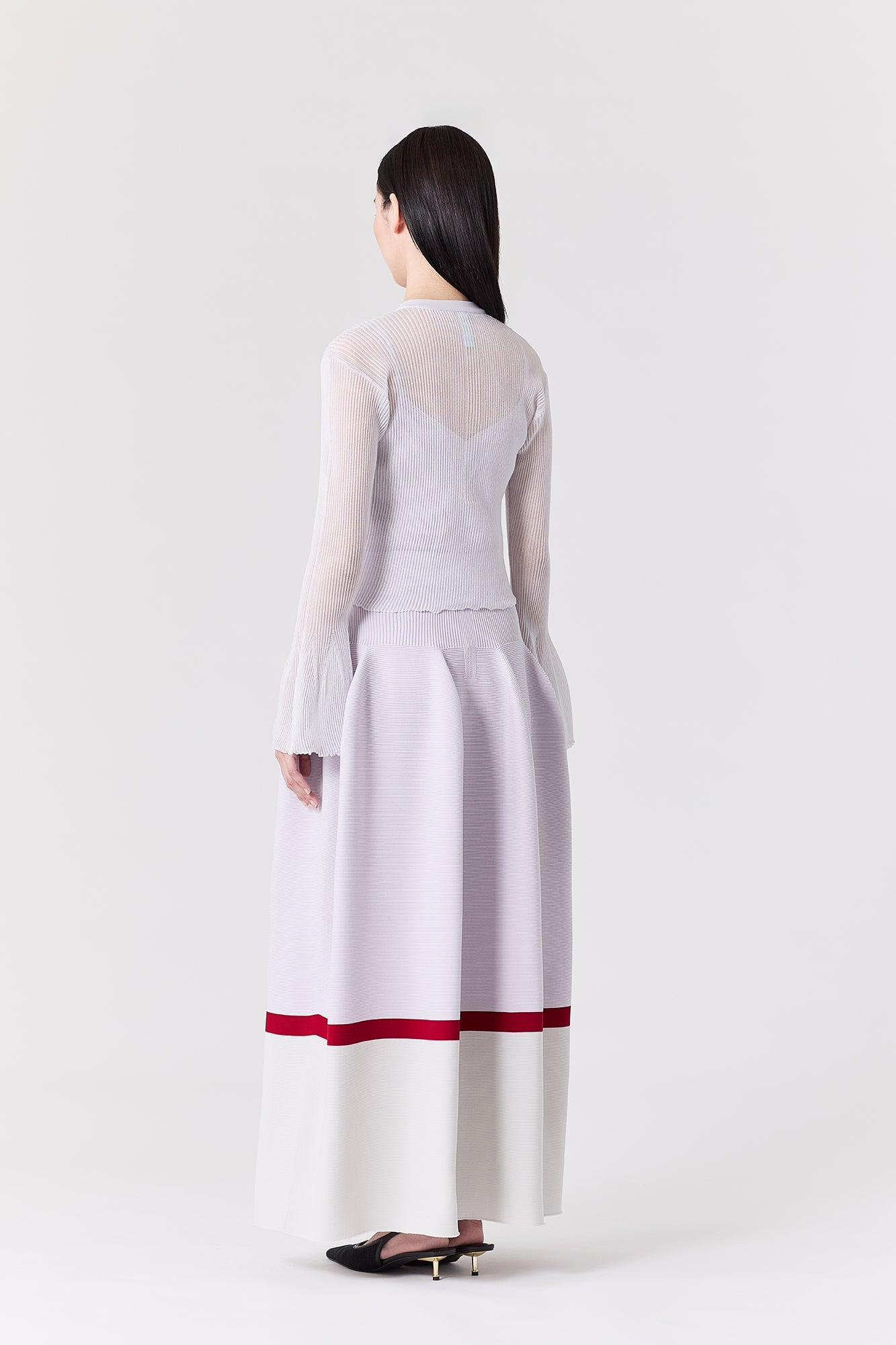 HYPHA LUCENT GLITTER BELL SLEEVE CARDIGAN