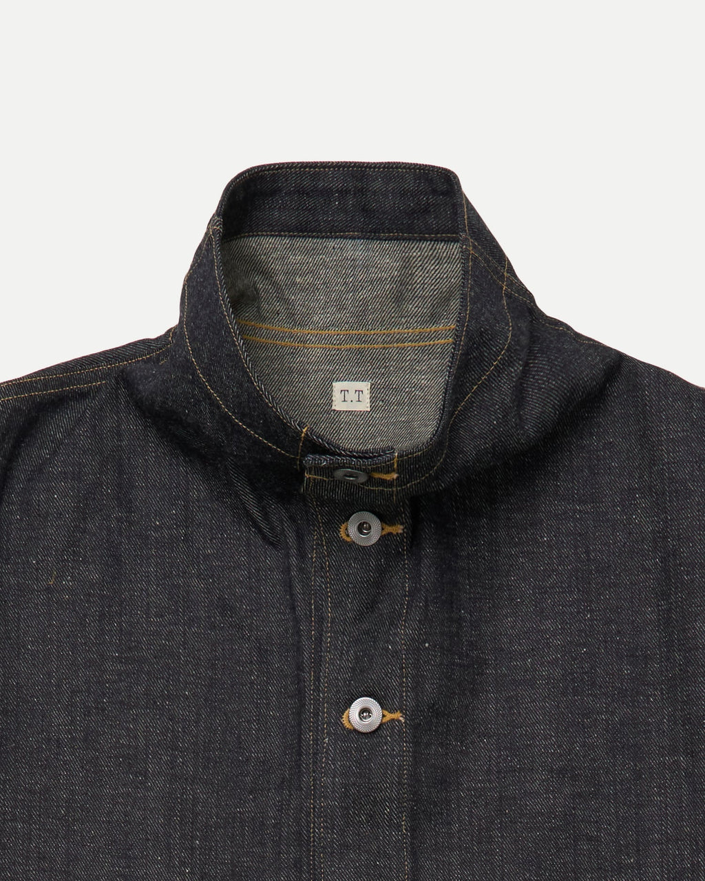 FUNNEL NECK DENIM COVERALL JACKET