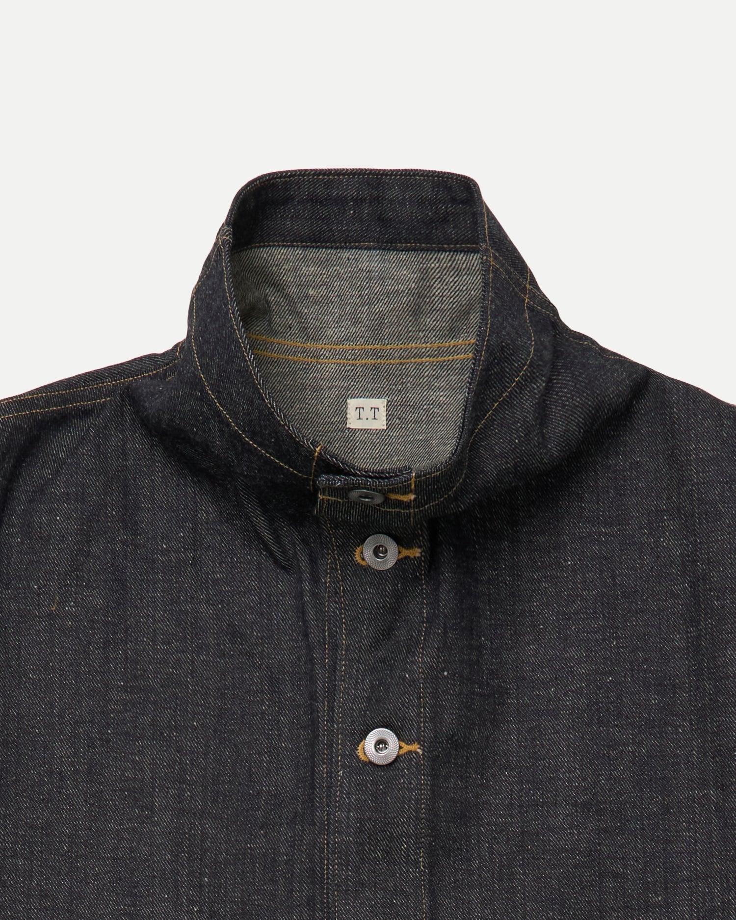 FUNNEL NECK DENIM COVERALL JACKET