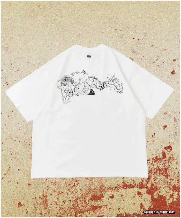 【June 12 12:00 Sale Start】 Baki 'Unyielding / Chiharu Shiba' Print Crew Neck T-Shirt