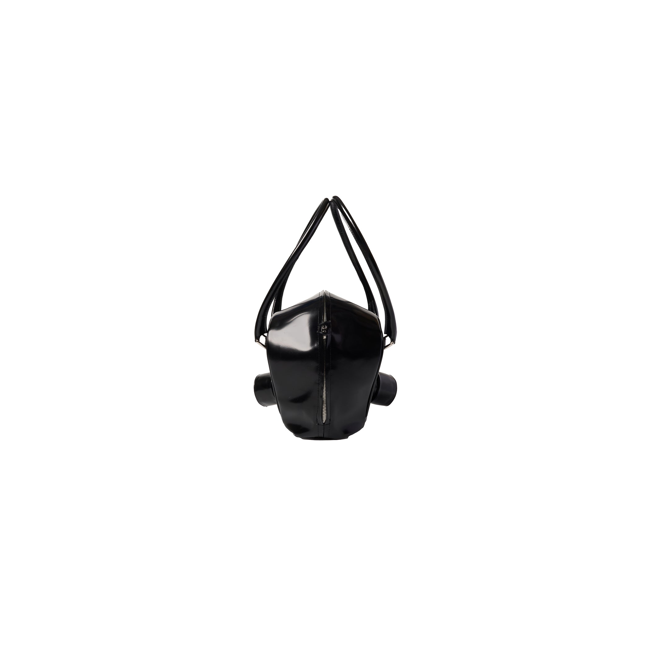 GAS MASK LEATHER HANDBAG：BLACK