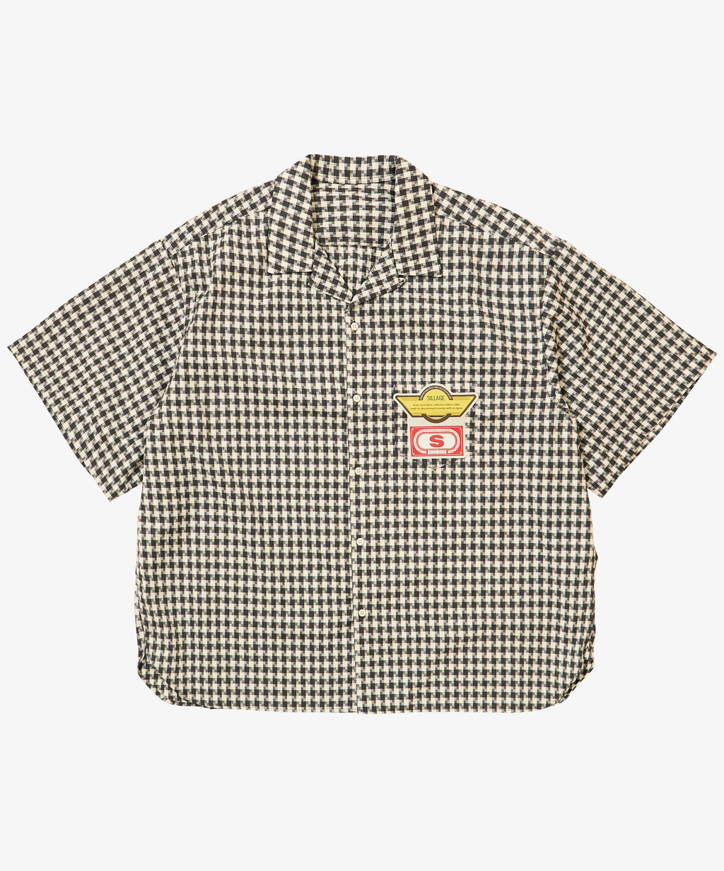 re-engineered overshirt short sleeve deadstock digital plaid