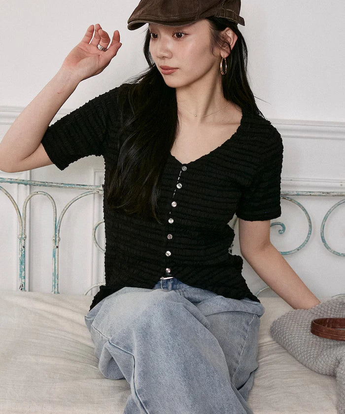 V-Neck Half Sleeve Cardigan Limited Edition