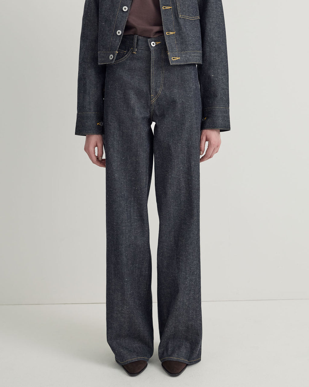 WIDE STRAIGHT DENIM TROUSERS