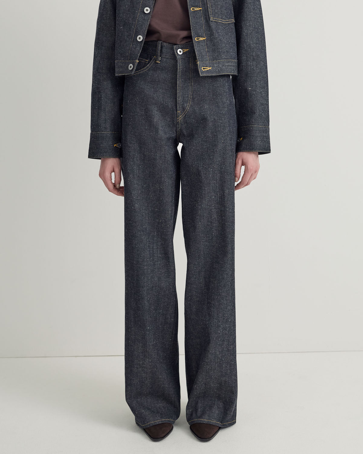 WIDE STRAIGHT DENIM TROUSERS