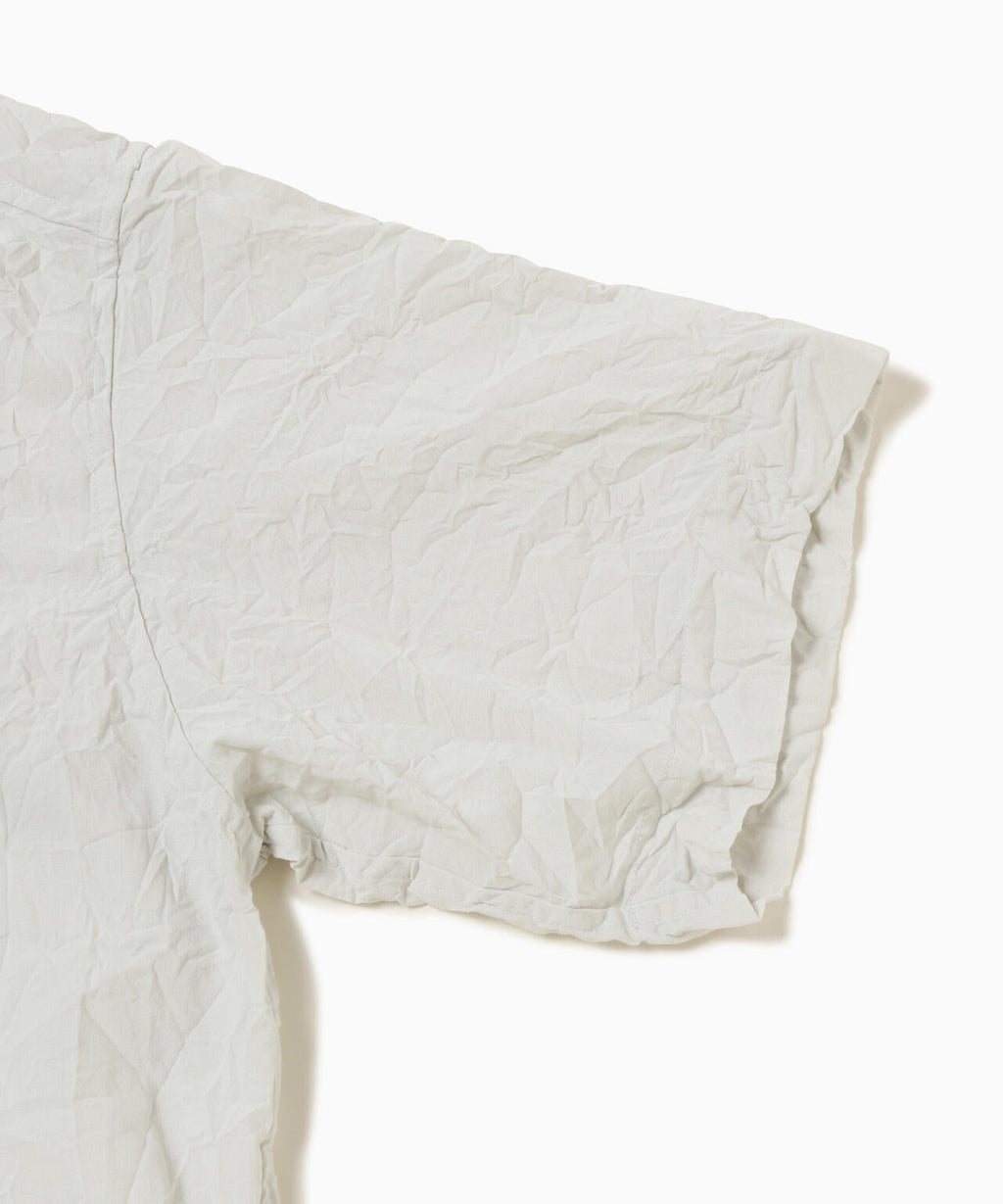 washer pleated open SS shirt (M)