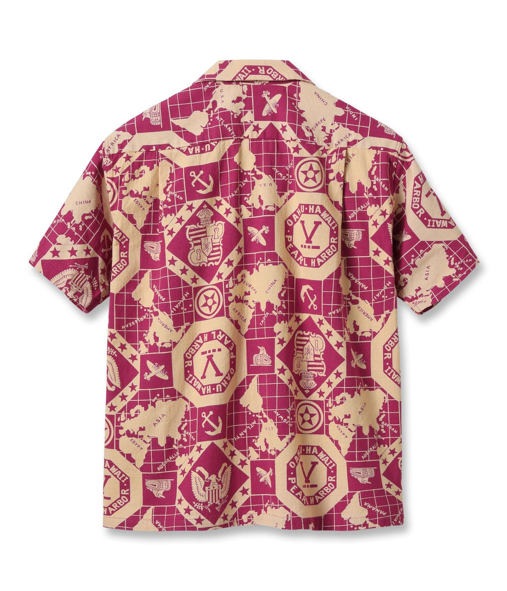 COTTON CANVAS OPEN SHIRT “PEARL HARBOR HAWAII”