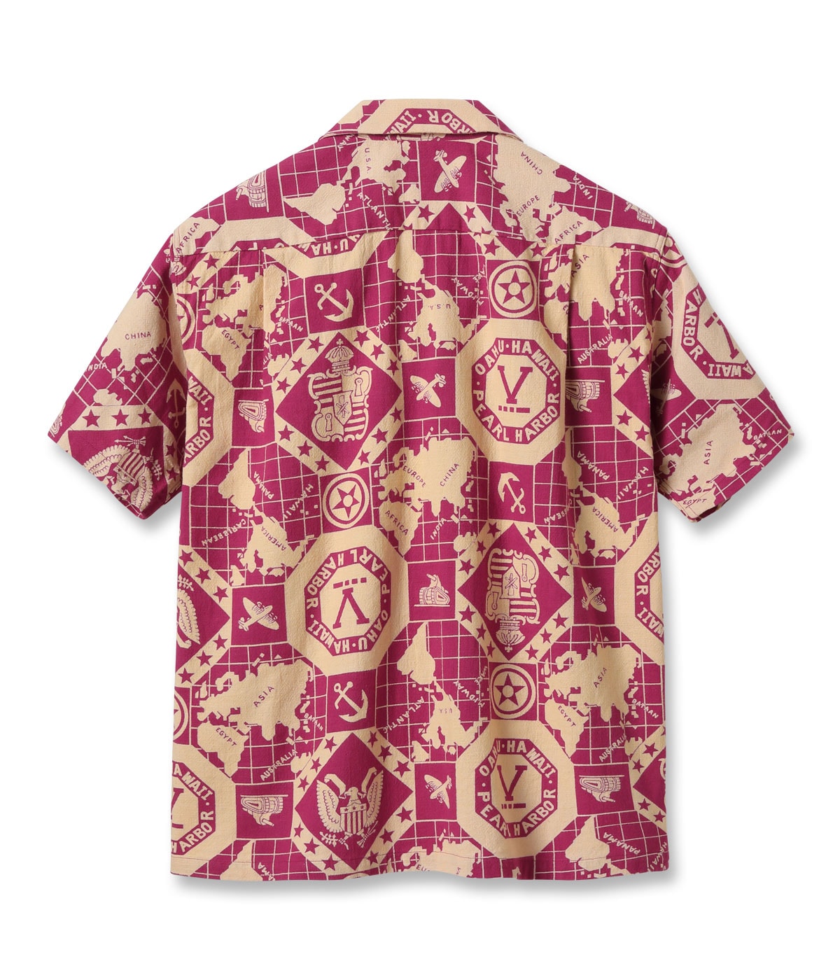 COTTON CANVAS OPEN SHIRT “PEARL HARBOR HAWAII”