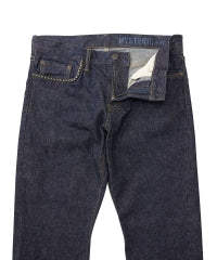Slim Straight Denim Pants